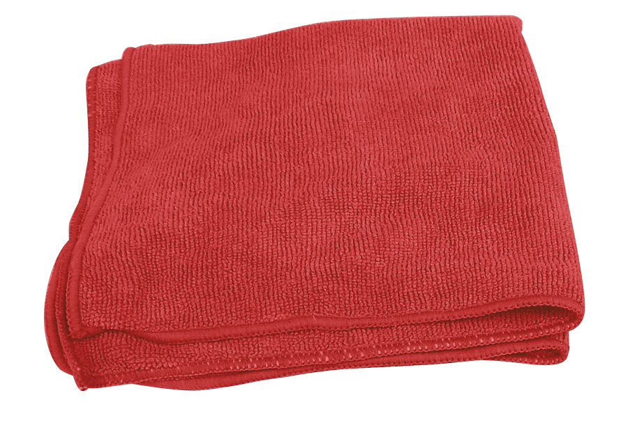 Red Microfibre Polishing Cloth