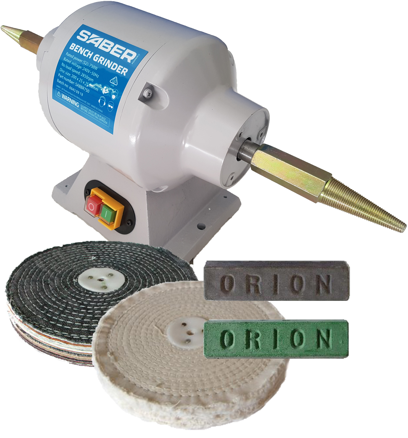 750 Watt Saber Bench Polisher For Alloy Steel