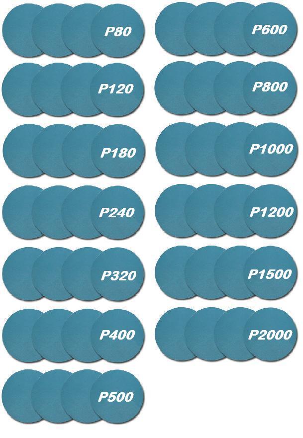 10 Pack of 180mm Wet & Dry Revcut Blue Abrasive hook & loop Pad Discs