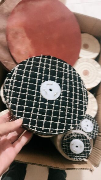 250mm Square Colour Stitch Polishing wheel