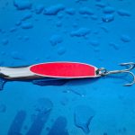 Red Twisty Metal Lure 40g Chrome