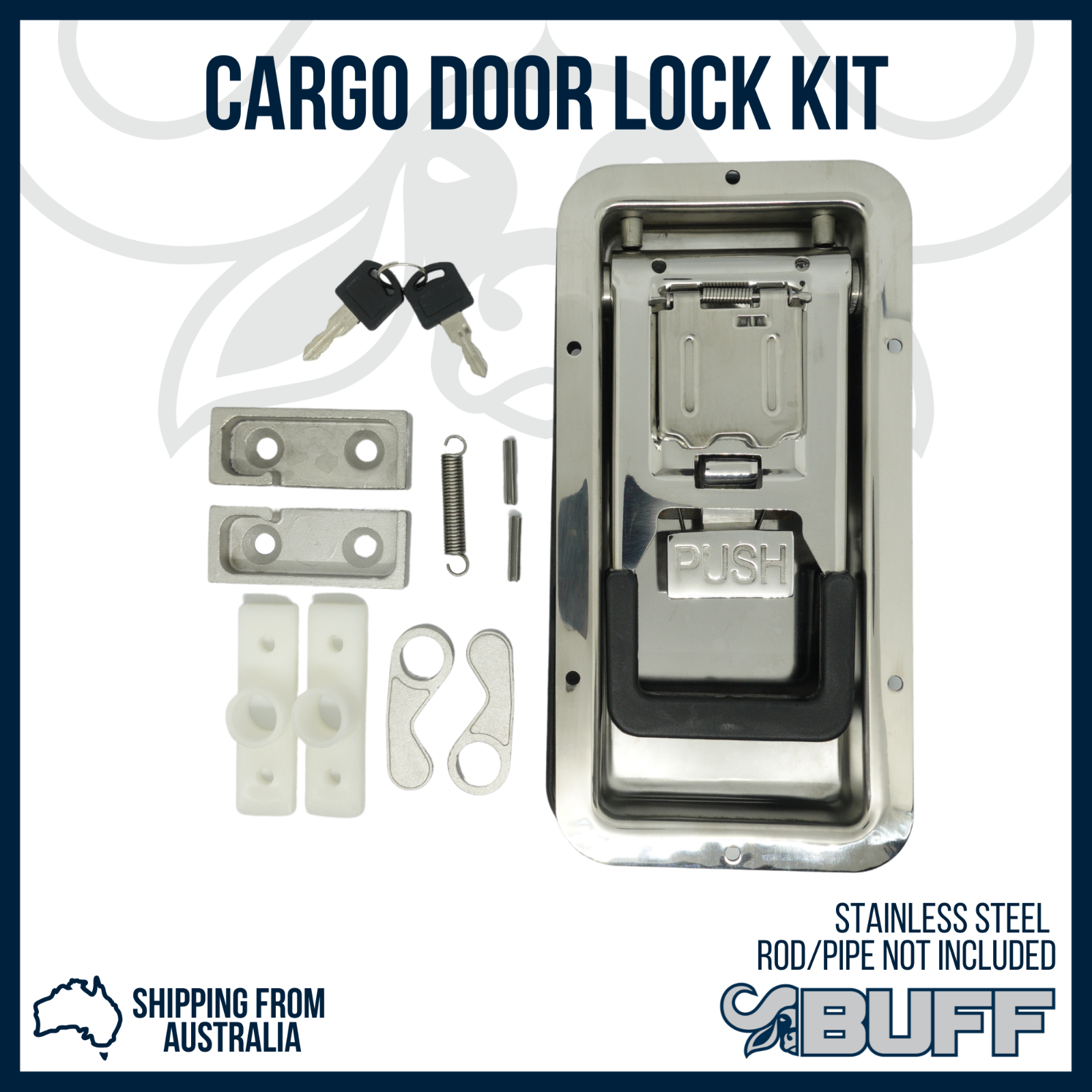 Cargo Cam Door Lock Kit 250mm x 122mm Polishup