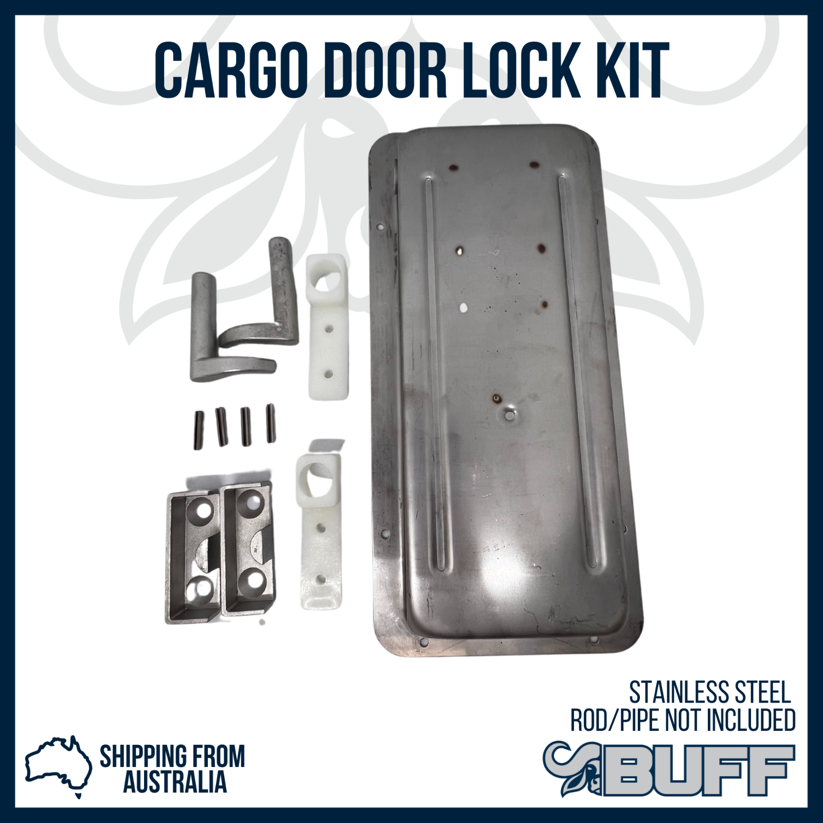 Cargo Cam Door Lock Kit 340mm x 160mm Polishup