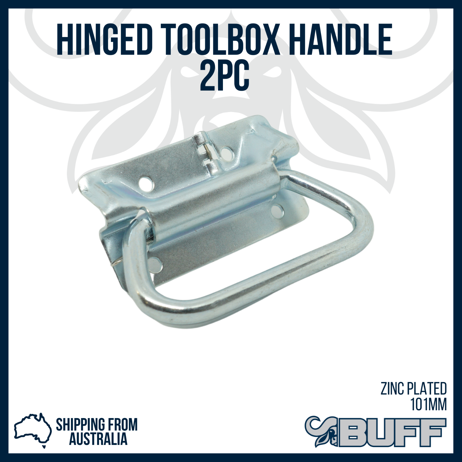 Hinged Toolbox Handle Size 101mm (2 Pack) Polishup