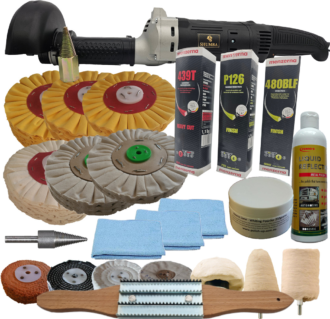 178mm Alloy & Stainless Steel Polishing Kit With Menzerna Compounds