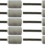 10mm Felt Polishing Cylinder Bob With 3mm Shaft 10 Pack 323931746471