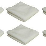 White Microfibre Polishing Cloths 6 Pack 163888092234