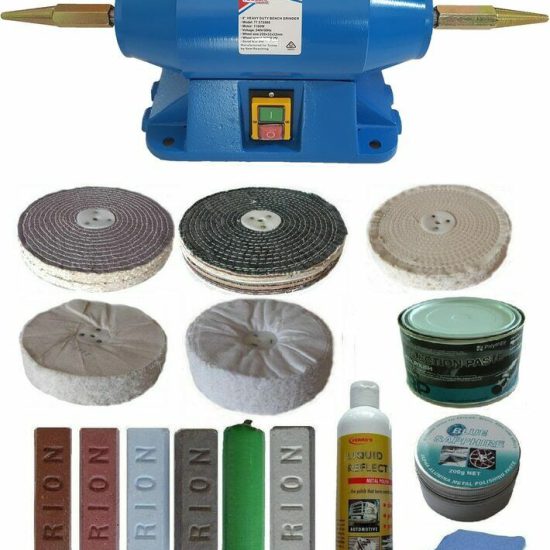 1100 Watt 1475 HP Bench Polisher With 200mm Polishing Kit 163643394316