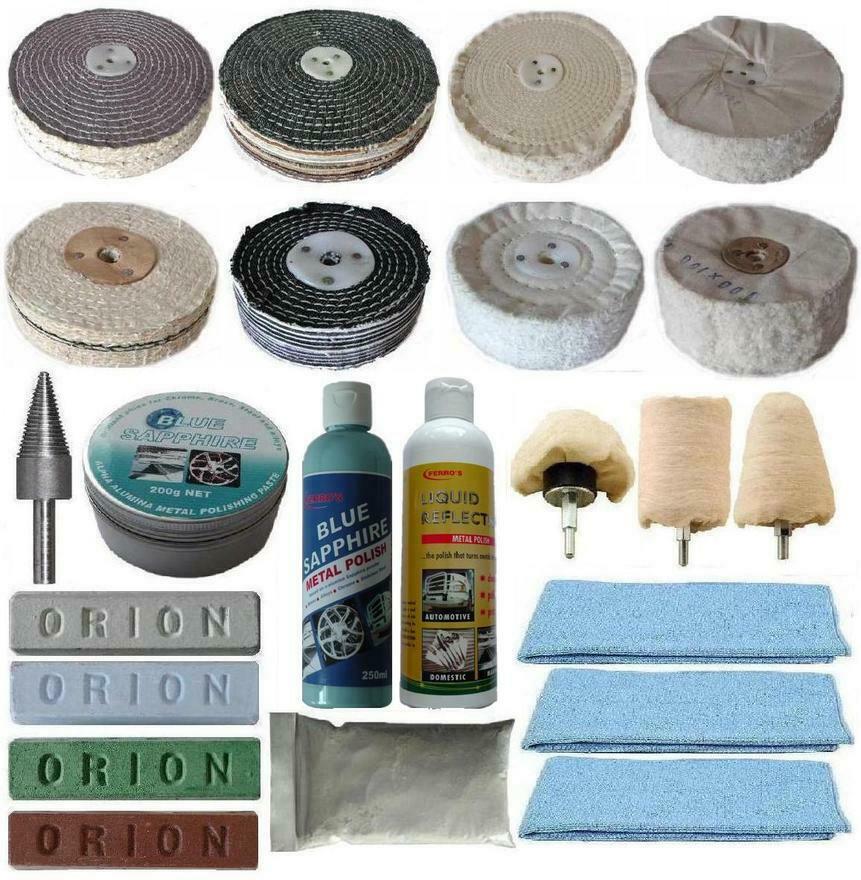 200mm 8 inch & 100mm 4 inch Alloy Wheel Bullbar Ute Tray Buffing Kit