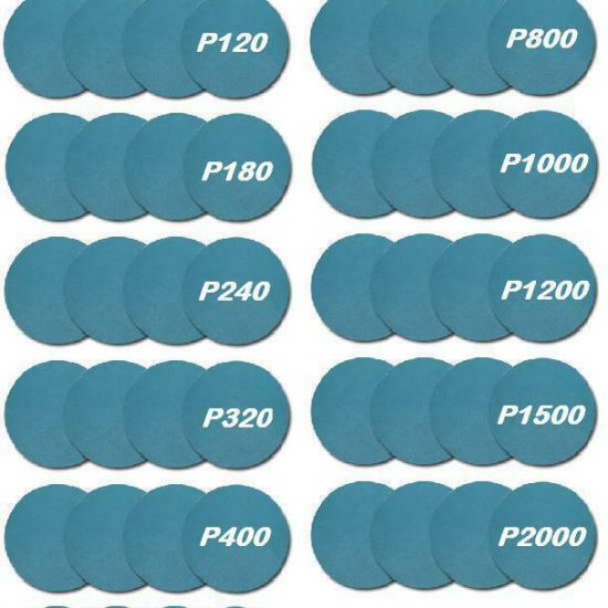 10 Pack 150mm Wet Dry Revcut Blue Abrasive hook and loop Pad Discs 163888099738